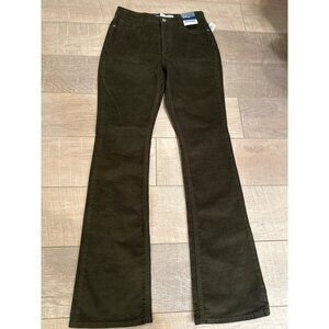 Old Navy Womens Extra High-Rise Kicker Boot-Cut Corduroy Pants Size 4 Green NEW